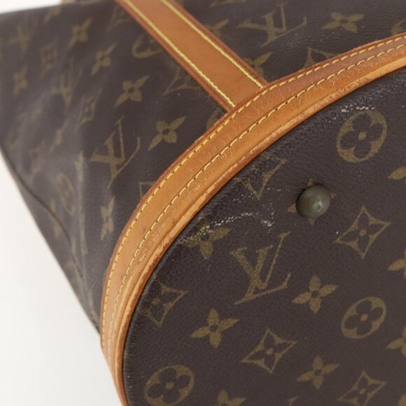 Authentic LOUIS VUITTON Monogram Bucket GM Shoulder Bag M42236 LV - Picture 7 of 16